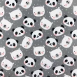 Microfibra Digital (Tactel) - Pandinha e Urso - 100% Poliéster - Variante 1 Microfibra Digital (Tactel) - Pandinha e Urso - 100% Poliéster - Variante 1