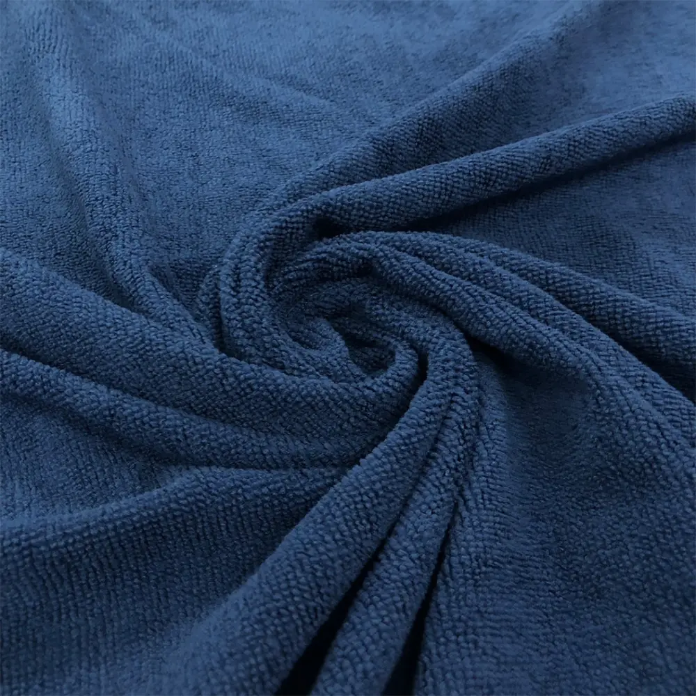 Microfibra Felpuda Lisa 80% Poliéster 20% Poliamida 1,45m Largura - Azul marinho