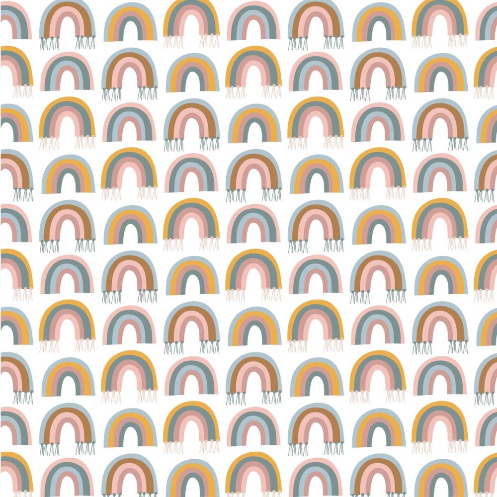 Microfibra Tactel Digital Estampa Exclusiva Arco Íris Boho 100% Poliéster - Variante 1