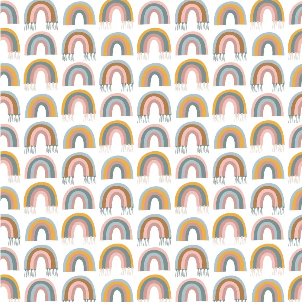 Microfibra Tactel Digital Estampa Exclusiva Arco Íris Boho 100% Poliéster - Variante 1