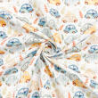 Microfibra Tactel Digital Estampa Exclusiva Carrinhos Aquarela 100% Poliéster - Variante 1