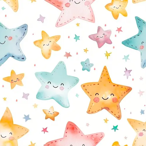 Microfibra Tactel Digital Estampa Exclusiva Coleção Céu Estrelado 100% Poliéster - Estrelas
