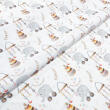 Microfibra Tactel Digital Estampa Exclusiva Coleção Elefantinho e Arco Iris Boho 100% Poliéster - Fundo branco