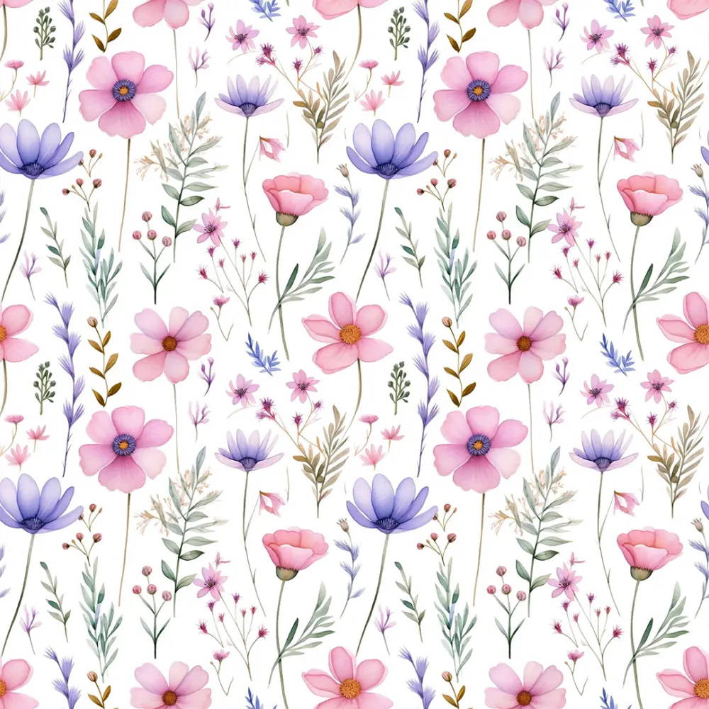 Microfibra Tactel Digital Estampa Exclusiva Coleçao Floral 100% Poliéster - Rosa