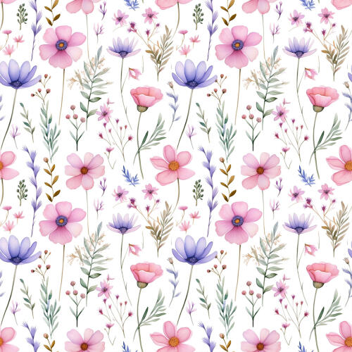 Microfibra Tactel Digital Estampa Exclusiva Coleçao Floral 100% Poliéster - Rosa