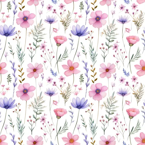 Microfibra Tactel Digital Estampa Exclusiva Coleçao Floral 100% Poliéster - Rosa