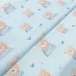Microfibra Tactel Digital Estampa Exclusiva Ursinho Cute Azul 100% Poliéster - Variante 1