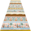 Painel Barrado Tricoline Pascoa Chocolate 0,55 x 1,50m - Variante 1