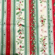 Painel Tricoline Digital Barrado Azevinhos de Natal 0,55 x 1,50m 13 Faixas - Variante 1