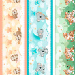 Painel Tricoline Digital Barrado Baby Infantil 0,55 x 1,50m 10 Faixas - Variante 1
