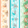 Painel Tricoline Digital Barrado Baby Infantil 0,55 x 1,50m 10 Faixas - Variante 1