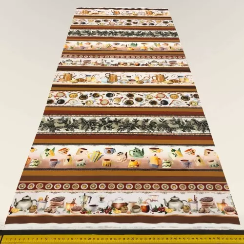 Painel Tricoline Digital Barrado Café da Manhã 0,55 x 1,50m 10 Faixas - Variante 1 Painel Tricoline Digital Barrado Café da Manhã 0,55 x 1,50m 10 Faixas - Variante 1