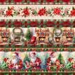 Painel Tricoline Digital Barrado Contos de Natal 0,55 x 1,50m - Variante 1
