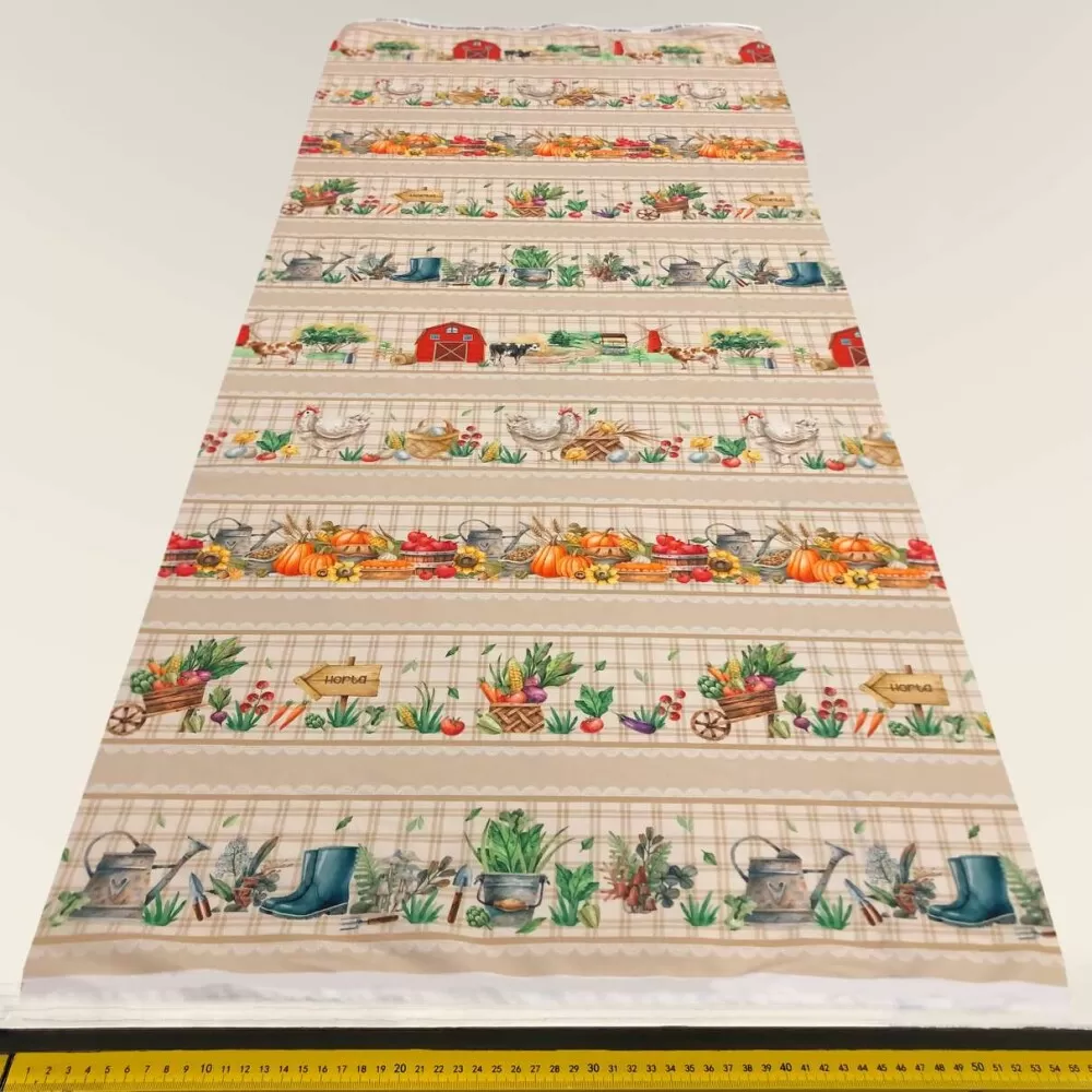 Painel Tricoline Digital Barrado Fazenda 0,55 x 1,50m 10 Faixas - Variante 1 Painel Tricoline Digital Barrado Fazenda 0,55 x 1,50m 10 Faixas - Variante 1