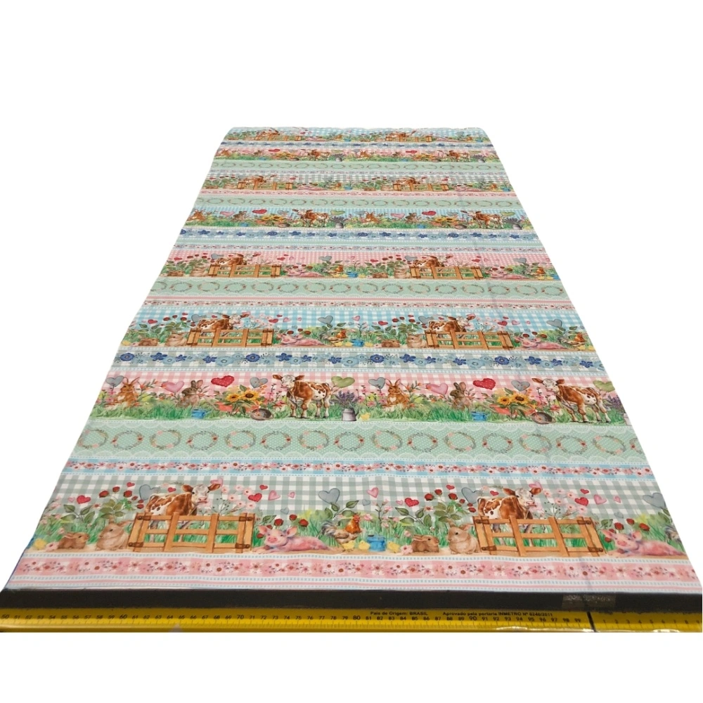 Painel Tricoline Digital Barrado Fazendinha 0,55 x 1,50m 8 Faixas - Variante 1 Painel Tricoline Digital Barrado Fazendinha 0,55 x 1,50m 8 Faixas - Variante 1