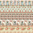 Painel Tricoline Digital Barrado Limão Romantico 0,55 x 1,50m - Variante 1
