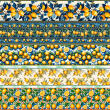 Painel Tricoline Digital Barrado Limão Siciliano 0,55 x 1,50m - Variante 1