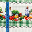 Painel Tricoline Digital Fernando Maluhy Barrado Legumes 0,55 x 1,50m - C01