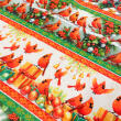 Painel Tricoline Digital Fernando Maluhy Barrado Natal Pássaros Cardeal 0,55 x 1,50m - C01