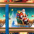 Painel Tricoline Digital Fernando Maluhy Barrado Natal do Papai Noel 0,55 x 1,50m - C01