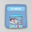 Peça de 10 Metros Fralda Mabber Quadriculada 100% Algodão 0,80m largura - Azul vintage jlm