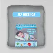 Peça de 10 Metros Fralda Mabber Quadriculada 100% Algodão 0,80m largura - Cinza vintage jlm