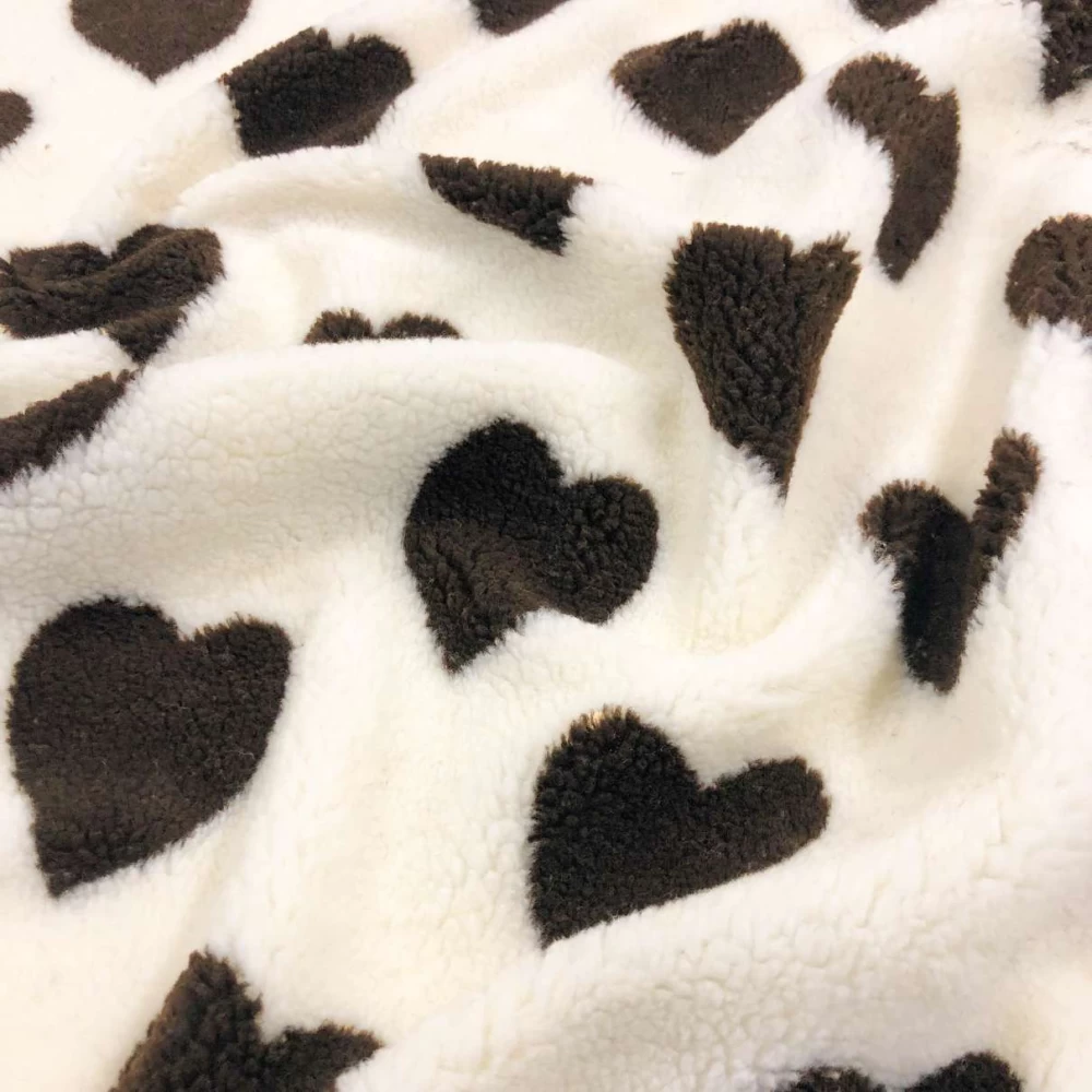 Pelúcia Carapinha Coleção Love 100% Poliéster 1,60m largura - Love marrom