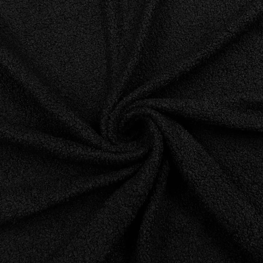 Pelúcia Manta Teddy Mini Sherpa Crespinha 100% Poliéster 1,50m Largura - Preto Pelúcia Manta Teddy Mini Sherpa Crespinha 100% Poliéster 1,50m Largura - Preto