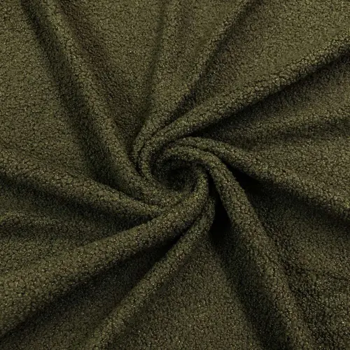 Pelúcia Manta Teddy Mini Sherpa Crespinha 100% Poliéster 1,50m Largura - Verde oliva