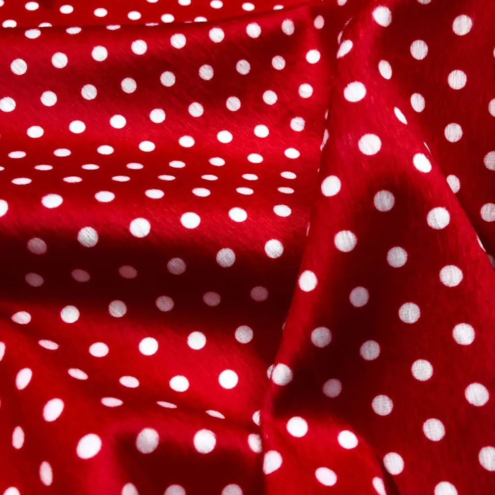 Pelúcia Velboa Estampada - Poá - 1,50m largura - Vermelho/branco Pelúcia Velboa Estampada - Poá - 1,50m largura - Vermelho/branco