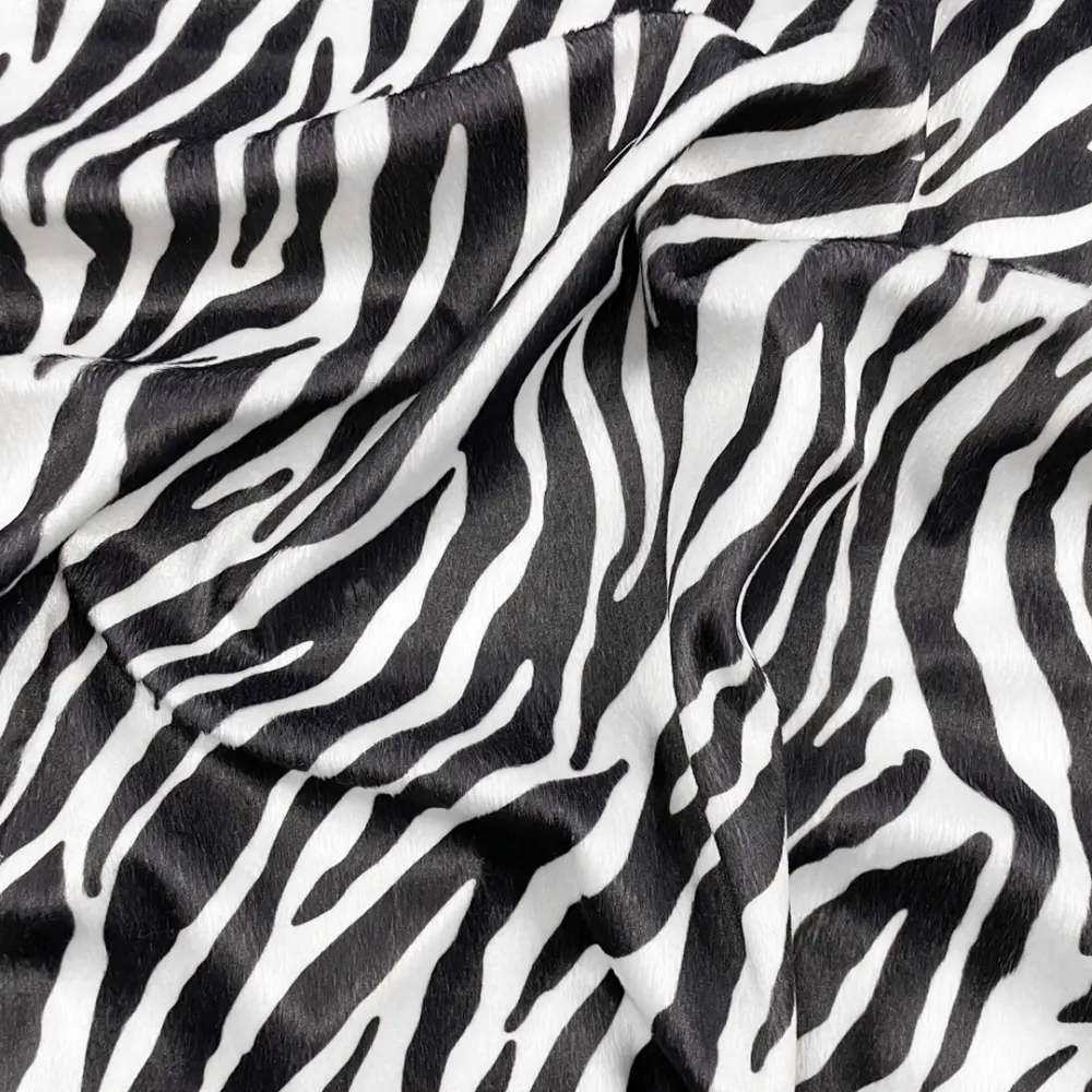 Pelúcia Velboa Estampada - Zebra - 1,50m largura - Variante 1 Pelúcia Velboa Estampada - Zebra - 1,50m largura - Variante 1