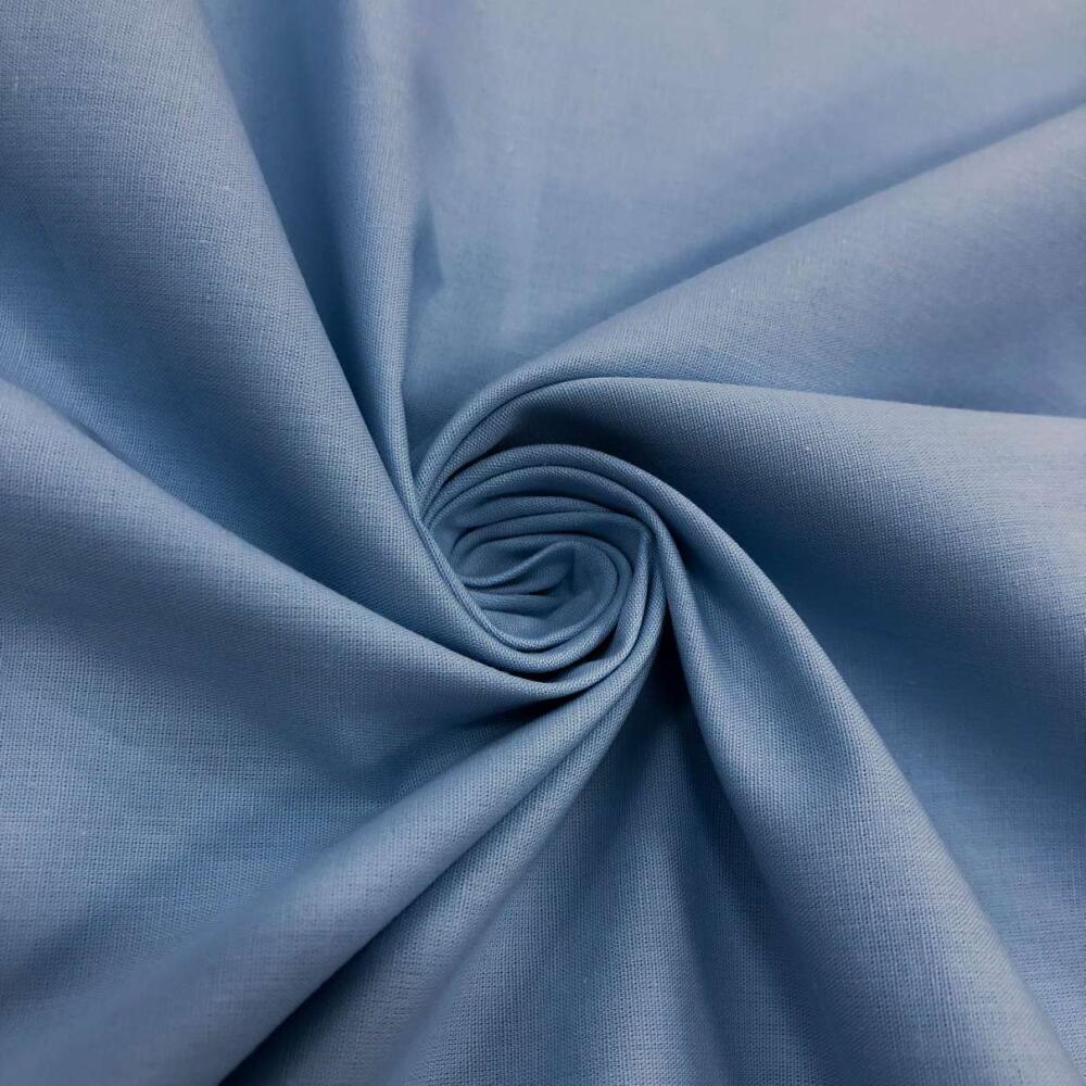 Percal Acetinado 210 Fios 100% Algodão 2,50m Largura - Azul hospitalar Percal Acetinado 210 Fios 100% Algodão 2,50m Largura - Azul hospitalar