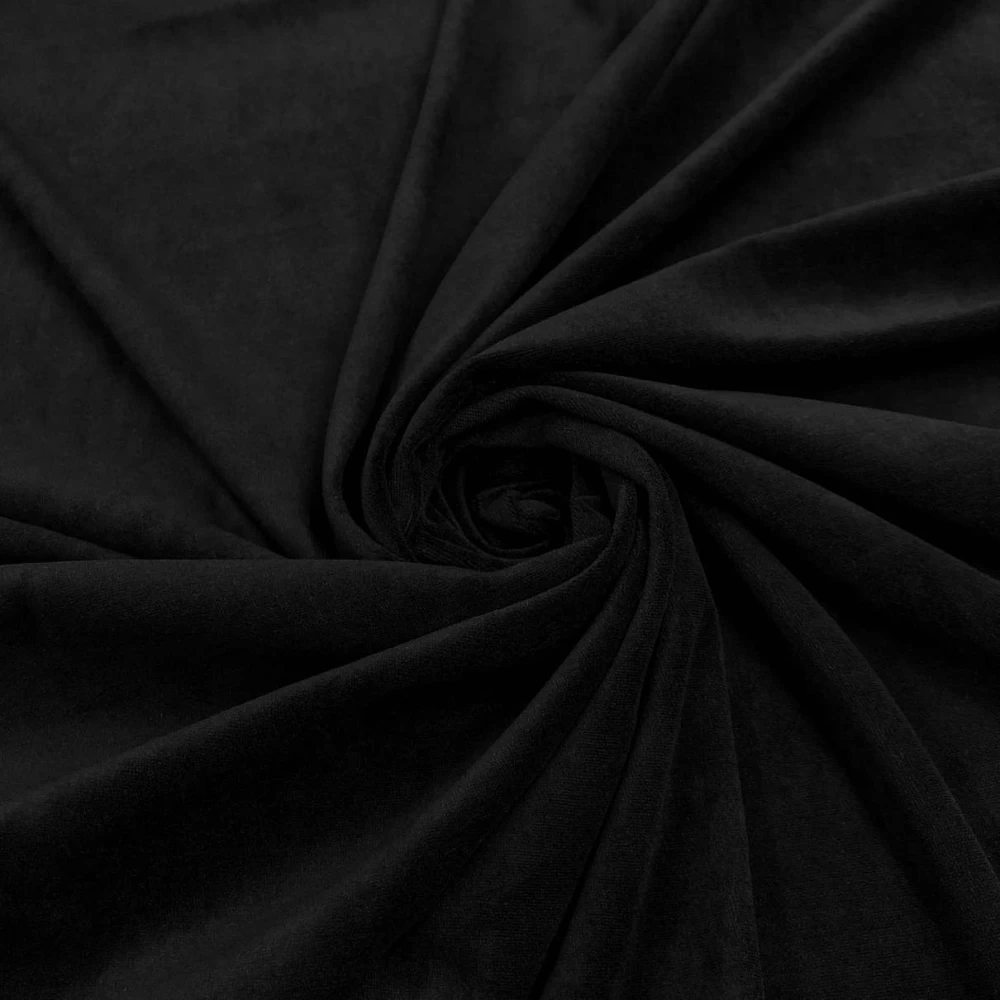 Plush Liso 100% Poliéster 1,60m Largura - Preto Plush Liso 100% Poliéster 1,60m Largura - Preto