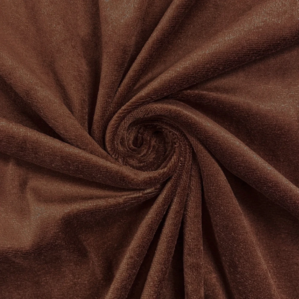 Plush Liso 100% Poliéster 1,60m Largura - Marrom claro