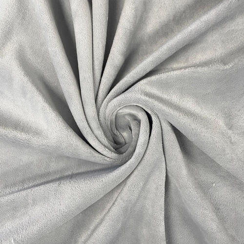 Plush Liso 100% Poliéster 1,60m Largura - Cinza claro