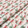 Sarja Impermeável Exclusiva Coleção Natal Laços Aquarelados 100% Algodão 1,50m Largura - Variante 1