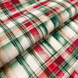 Sarja Impermeável Exclusiva Coleção Natal Papai Noel Vintage 100% Algodão 1,50m Largura - Xadrez