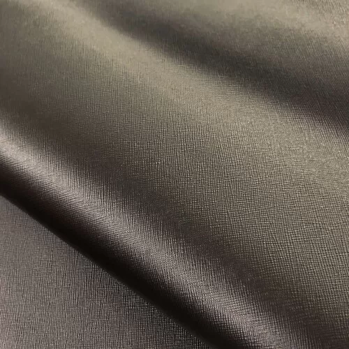 Sintético Prada Espessura 0.80mm Fundo Malha De Algodão 1,40m Largura - Preto