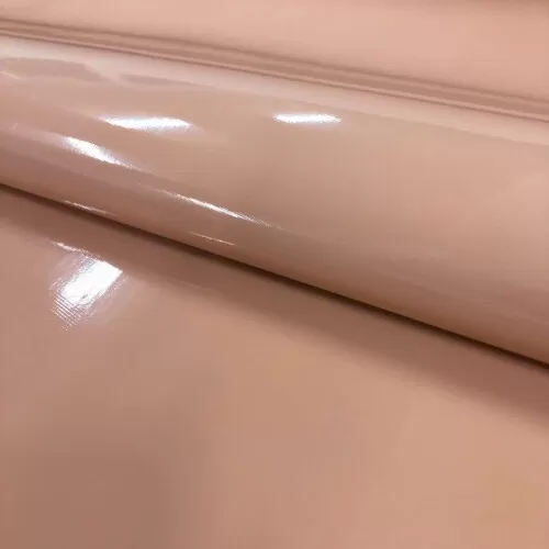 Sintético Verniz Espessura 0.35mm Fundo Malha de Poliéster 1,40m Largura - Nude Sintético Verniz Espessura 0.35mm Fundo Malha de Poliéster 1,40m Largura - Nude