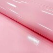 Sintético Verniz Espessura 0.35mm Fundo Malha de Poliéster 1,40m Largura - Rosa bebê