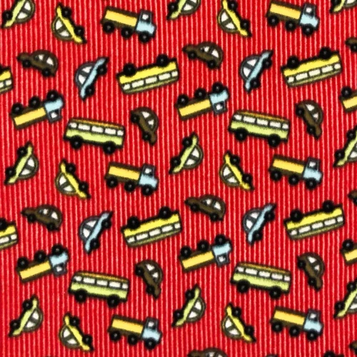 Soft Estampado - Carrinhos Bibip Fundo Vermelho - 100% Poliéster - 1,60m Largura - Variante 1 Soft Estampado - Carrinhos Bibip Fundo Vermelho - 100% Poliéster - 1,60m Largura - Variante 1