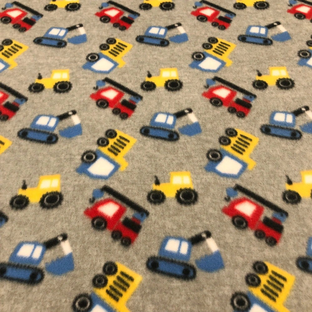 Soft Estampado Carrinhos Construção 100% Poliéster 1,60m Largura - Variante 1 Soft Estampado Carrinhos Construção 100% Poliéster 1,60m Largura - Variante 1
