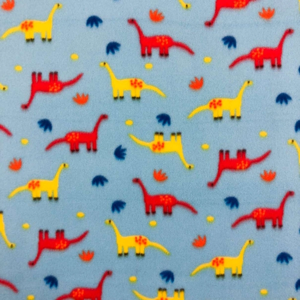 Soft Estampado - Dinos Fundo Azul - 100% Poliéster - 1,60m Largura - Variante 1 Soft Estampado - Dinos Fundo Azul - 100% Poliéster - 1,60m Largura - Variante 1