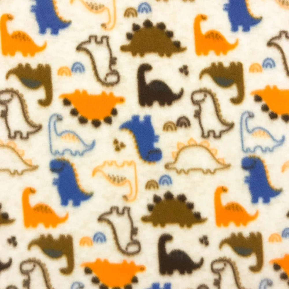 Soft Estampado - Dinos Fundo Bege - 100% Poliéster - 1,60m Largura - Variante 1 Soft Estampado - Dinos Fundo Bege - 100% Poliéster - 1,60m Largura - Variante 1