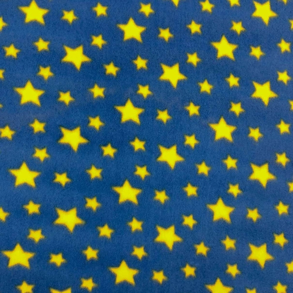 Soft Estampado - Estrelinhas Fundo Azul - 100% Poliéster - 1,60m Largura - Variante 1 Soft Estampado - Estrelinhas Fundo Azul - 100% Poliéster - 1,60m Largura - Variante 1