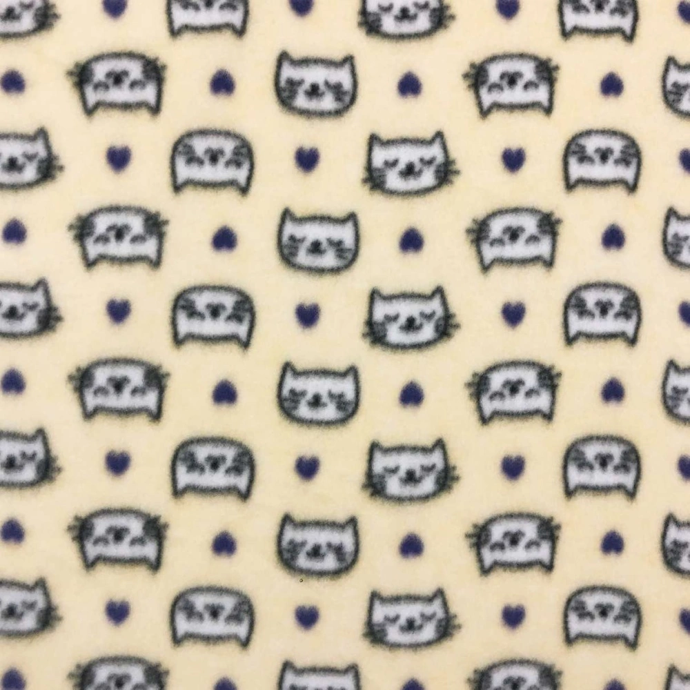 Soft Estampado - Gatinhos Fundo Amarelo - 100% Poliéster - 1,60m Largura - Variante 1 Soft Estampado - Gatinhos Fundo Amarelo - 100% Poliéster - 1,60m Largura - Variante 1