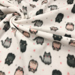 Soft Estampado Gatinhos Fundo Branco 100% Poliéster 1,60m Largura - Variante 1
