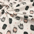 Soft Estampado Gatinhos Fundo Branco 100% Poliéster 1,60m Largura - Variante 1