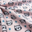 Soft Estampado - Gatinhos Fundo Rosa - 100% Poliéster - 1,60m Largura - Variante 1