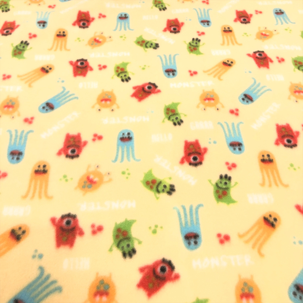 Soft Estampado Monstrihos 100% Poliéster 1,60m Largura - Variante 1